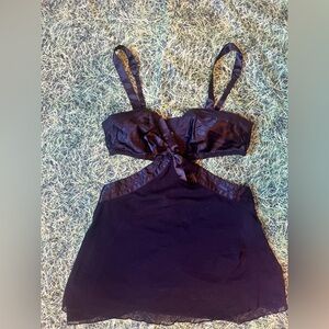 FREDERICKS BLACK CUT OUT TEDDY